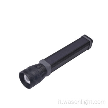 Focus a fuoco regolabile Logo laser in alluminio alto 500 lumens XM-L T6 Torcia ricaricabile Torcia Light Solar LED Flashlight